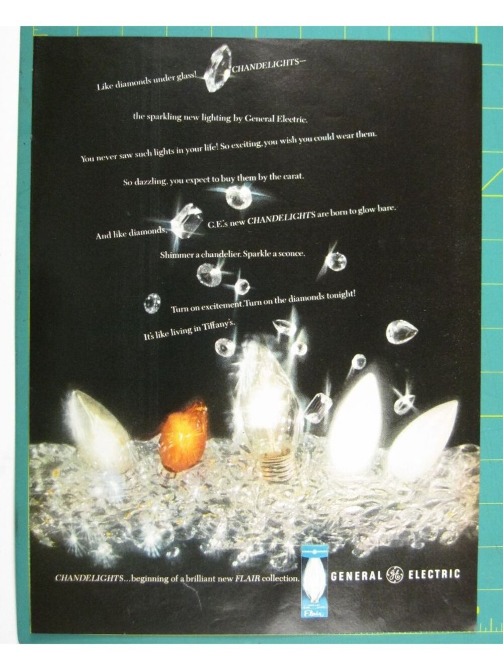 Print Ad General Electric Chandelights Flair Lighting Sparkling Modern 1960s